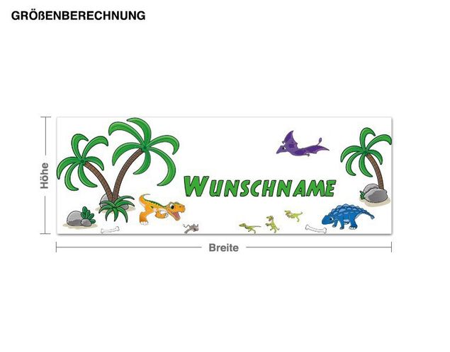 Nursery decoration Jurassic Landscape Customised Text