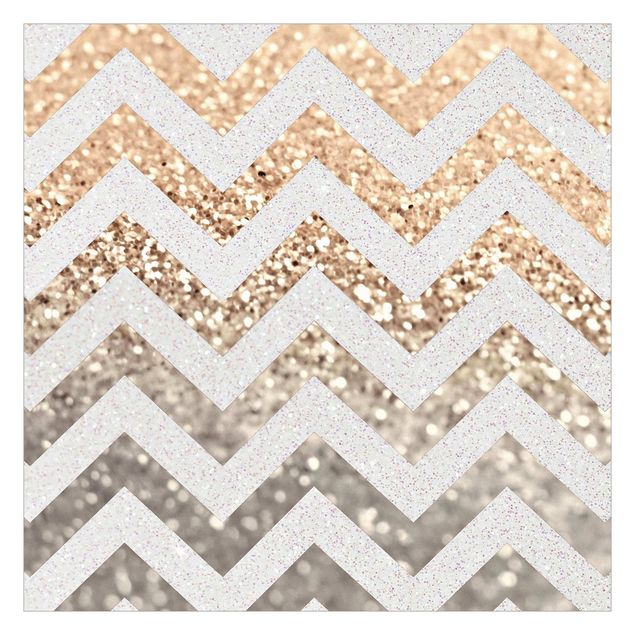 Wallpapers grey Zigzag Lines With Golden Glitter and Silver