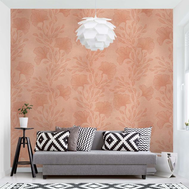 Wallpapers rose Delicate Branches In Rosé Gold