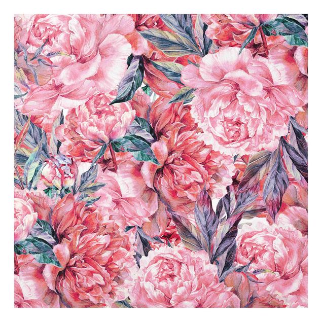 Floral prints Delicate Watercolour Red Peony Pattern