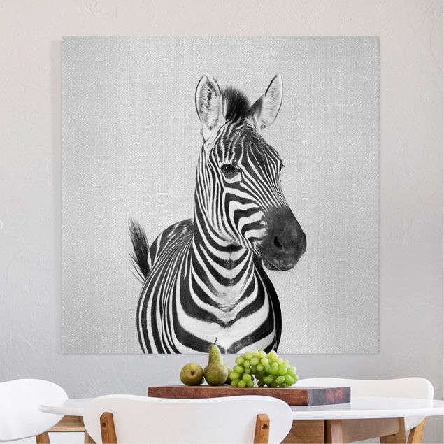 Zebra wall print Zebra Zilla Black And White