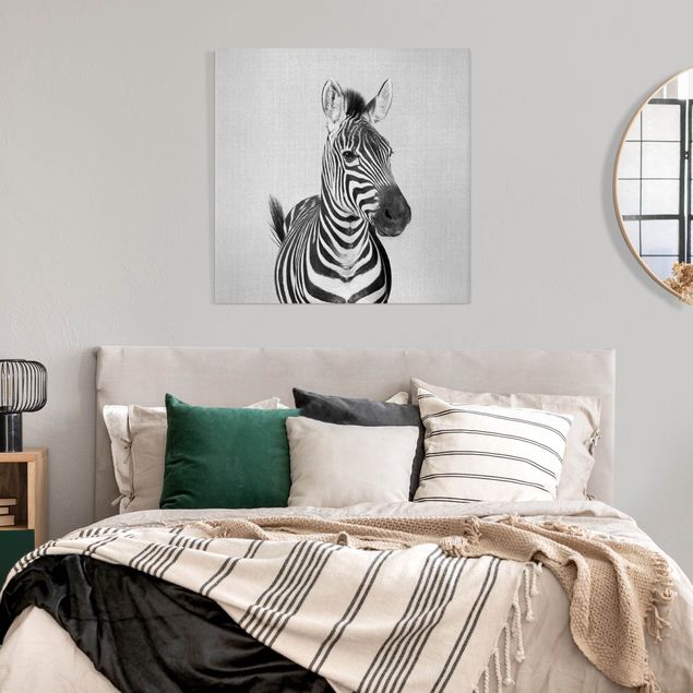 Zebra wall print Zebra Zilla Black And White