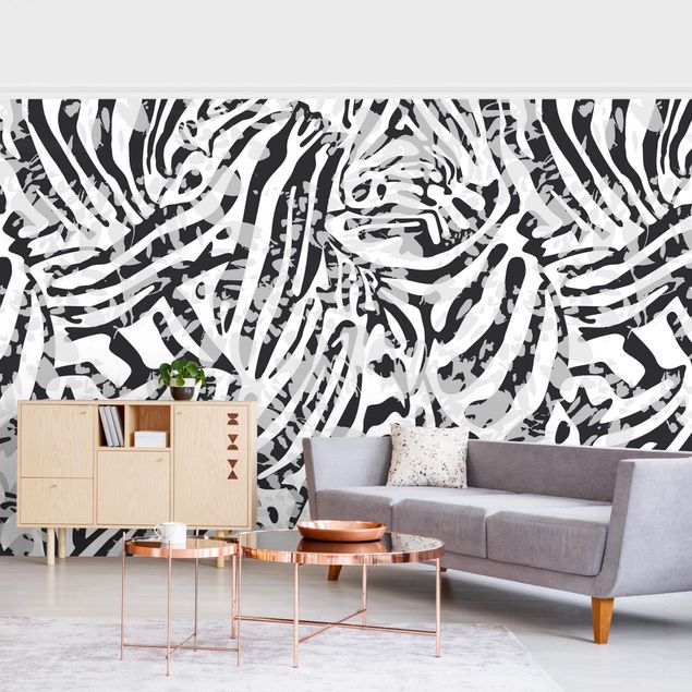 Wallpapers zebra Zebra Pattern In Shades Of Grey