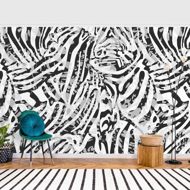 Wallpapers animals Zebra Pattern In Shades Of Grey
