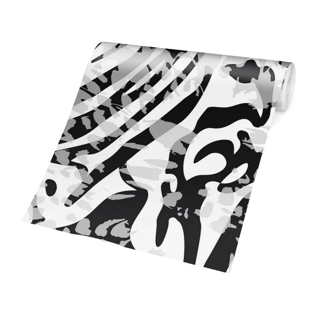 Wallpapers modern Zebra Pattern In Shades Of Grey