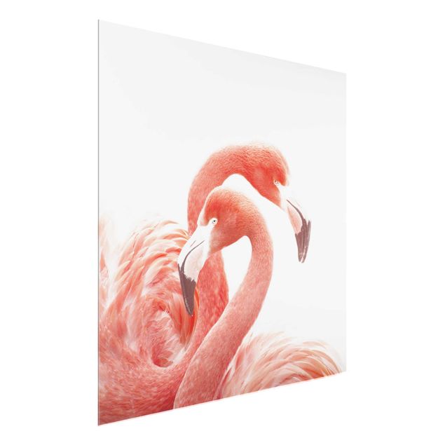 Feather poster Two Flamingos