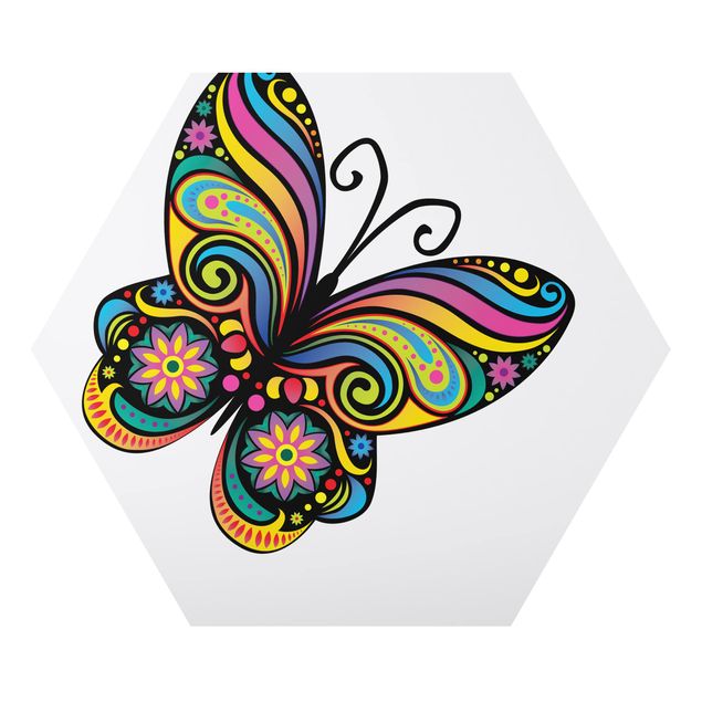 Abstract canvas wall art No.BP22 Mandala Butterfly