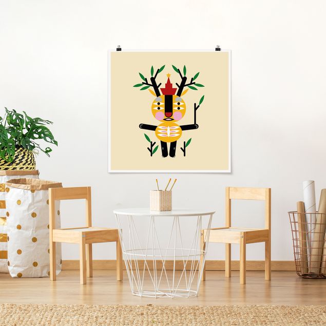 Deer prints Collage Ethno Monster - Deer