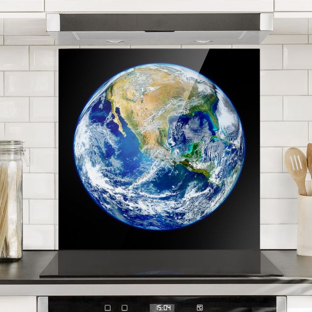 Glass splashback kitchen architecture and skylines NASA Picture Our Earth