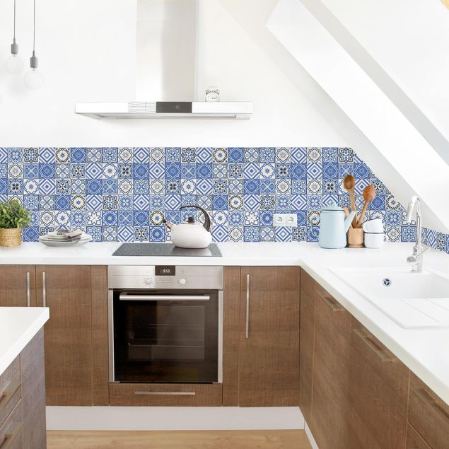 Kitchen splashback patterns Mediterranean Tile Pattern