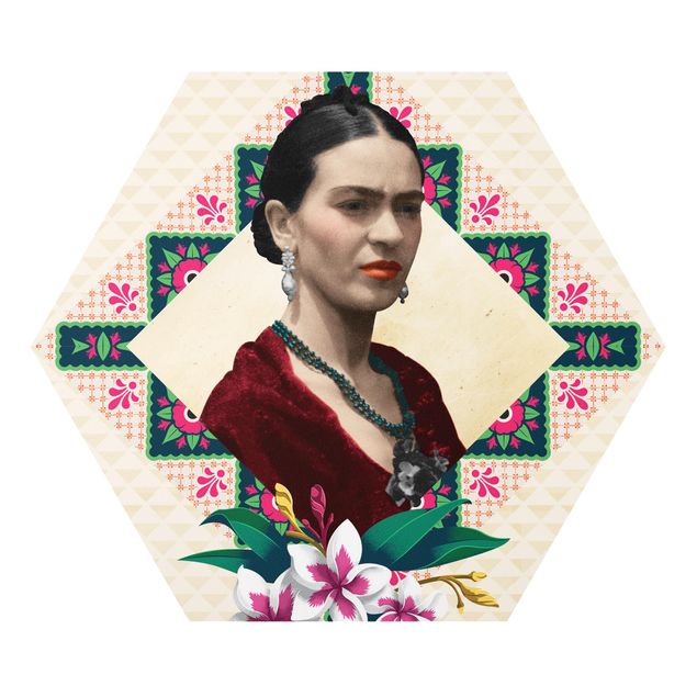 Forex prints Frida Kahlo - Flowers And Geometry