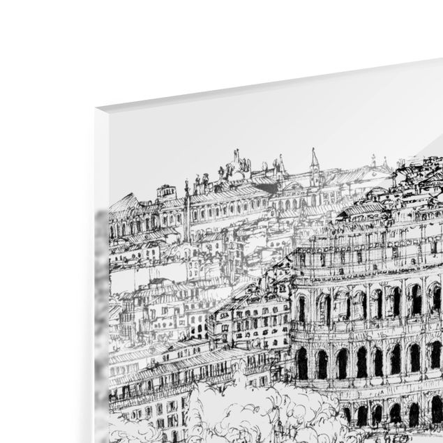 Glass Splashback - City Study - Rome - Landscape 1:2