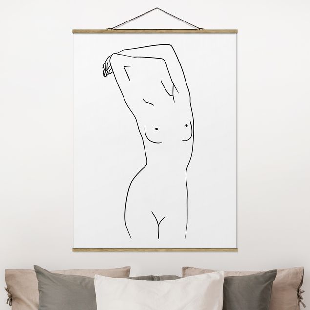 Kitchen Line Art Nude Black And White