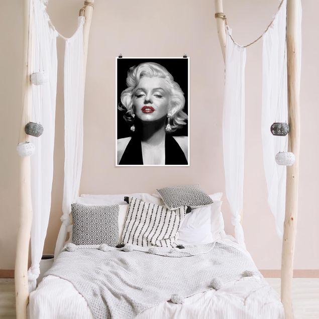 Retro wall art Marilyn With Red Lips