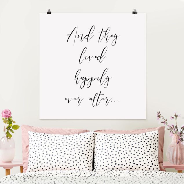 Prints quotes And They Lived Happily Ever After
