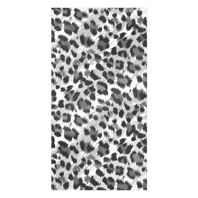Shower wall cladding - Leopard Print With Watercolour Pattern In Grey