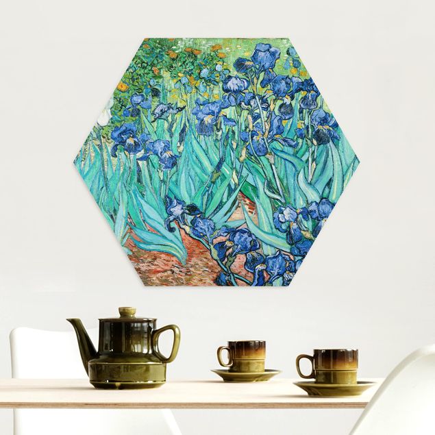 Pointillism art Vincent Van Gogh - Iris