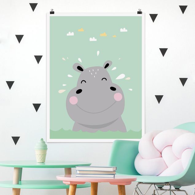 Nursery decoration The Happiest Hippo
