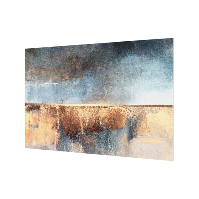 Elisabeth Fredriksson Abstract Lakeshore In Gold