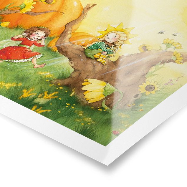 Wall art yellow Little Strawberry Strawberry Fairy - A Sunny Day