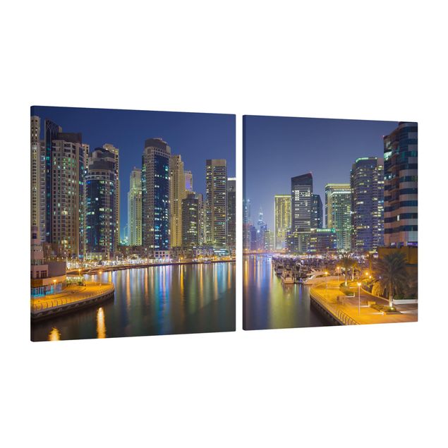 Architectural prints Dubai Night Skyline