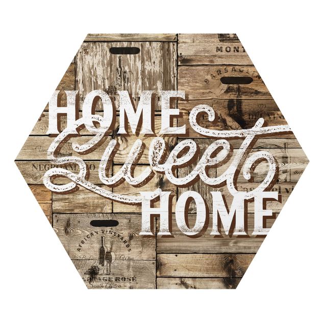 Prints brown Home sweet Home Wooden Panel