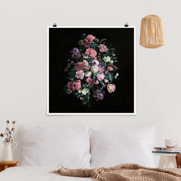 Art style Jan Davidsz De Heem - Dark Flower Bouquet