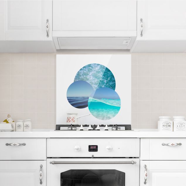 Glass splashback kitchen landscape Oceans In A Circle