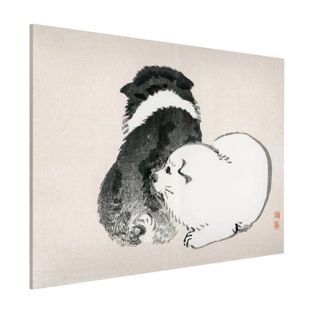 Kitchen Asian Vintage Drawing Black And White Pooch