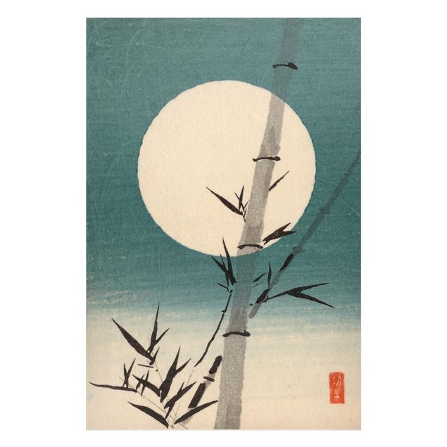 Landscape canvas prints Japanese Drawing Bamboo And Moon