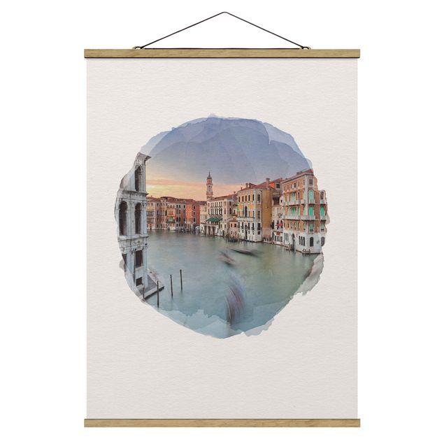 Architectural prints WaterColours - Grand Canal View From The Rialto Bridge Venice