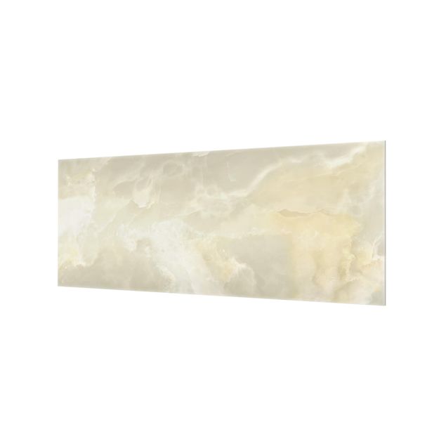 Glass Splashback - Onyx Marble Cream - Panoramic