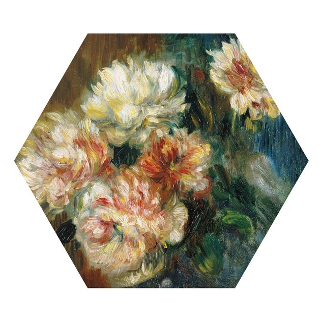 Prints floral Auguste Renoir - Vase of Peonies