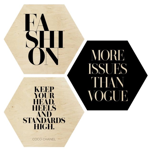 Prints on wood Fashion Vogue & High Heels