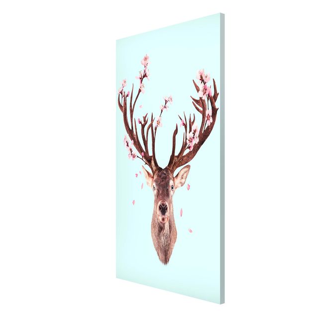 Magnet boards flower Deer With Cherry Blossoms
