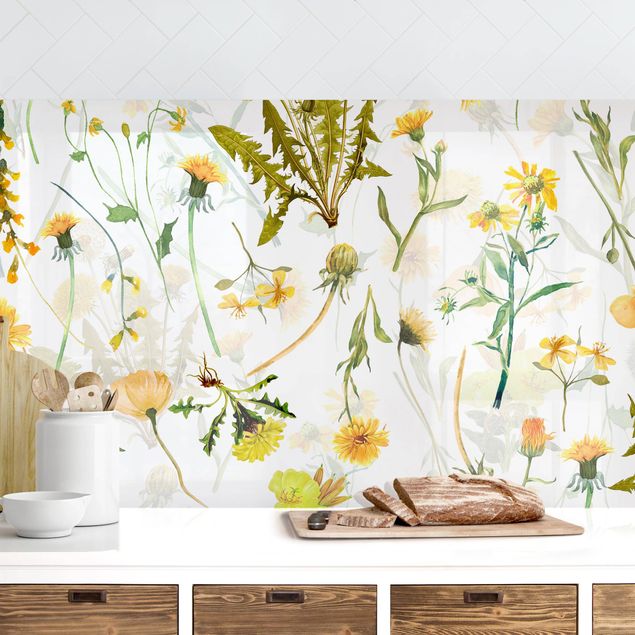 Kitchen Yellow Wild Flowers