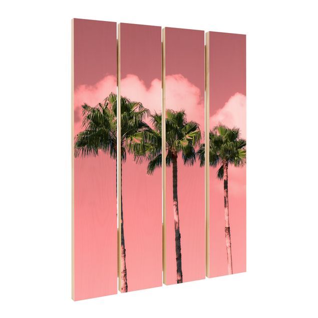 Prints Palm Trees Against Sky Pink
