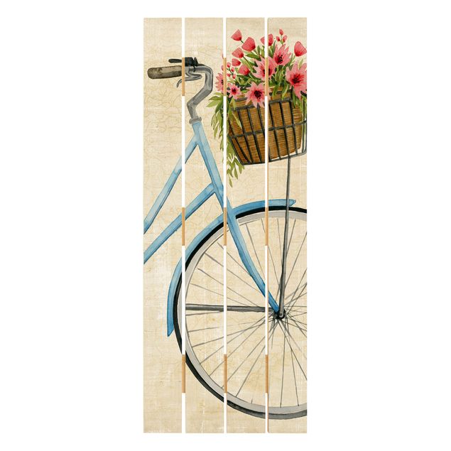 Wood prints Flowers Courier I
