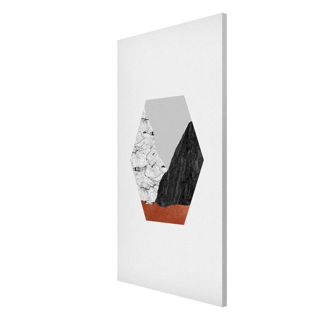 Contemporary art prints Copper Mountains Hexagonal Geometry