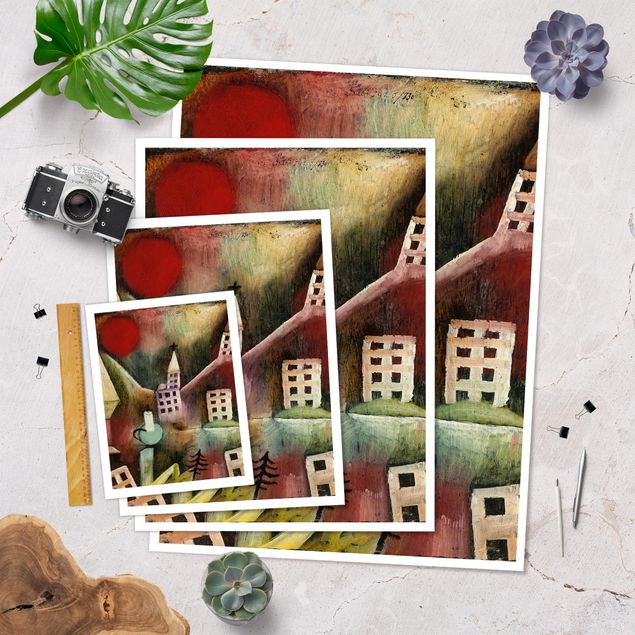 Poster print Paul Klee - Destroyed Village