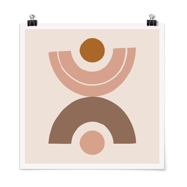 Art posters Line Art Pastel Abstract Shapes