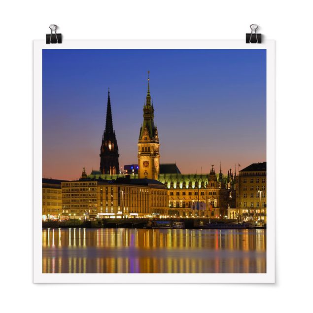 Skyline prints Hamburg Panorama