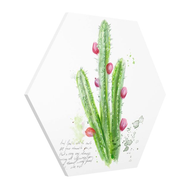 Prints flower Cactus With Bibel Verse II