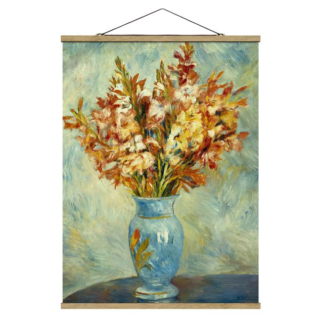 Art prints Auguste Renoir - Gladiolas in a Blue Vase