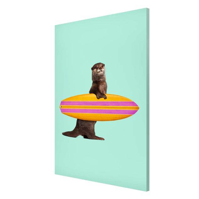Magnet boards animals Otter With Surfboard