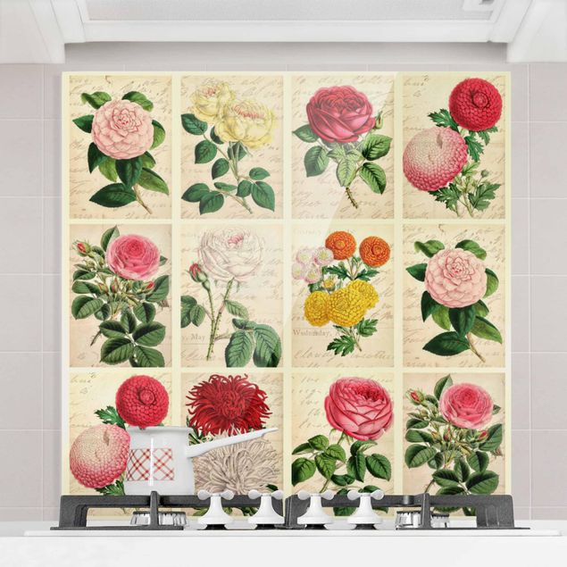 Kitchen Vintage Floral Collage