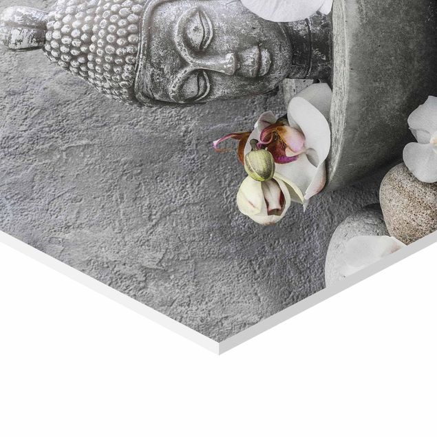 Andrea Haase Zen Buddha, Orchids And Stones