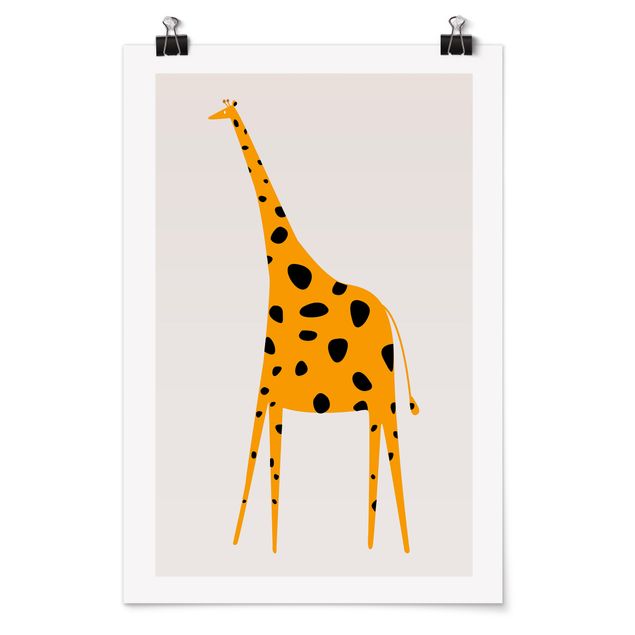 Posters art print Yellow Giraffe