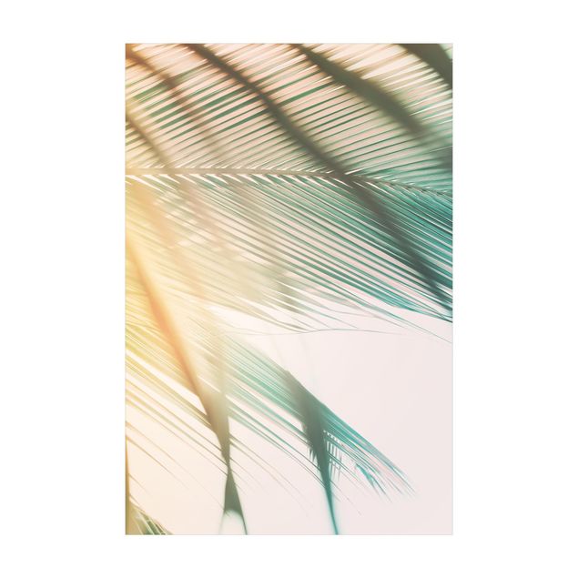 jungle theme rug Tropical Plants Palm Trees At Sunset ll