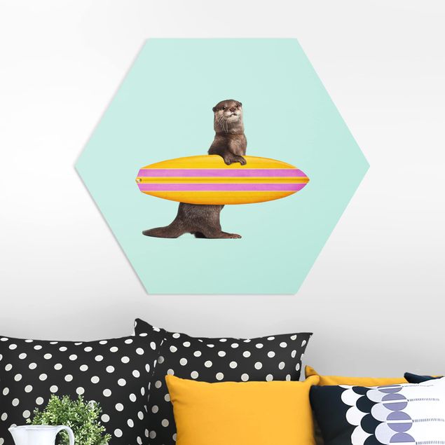 Kitchen Otter With Surfboard